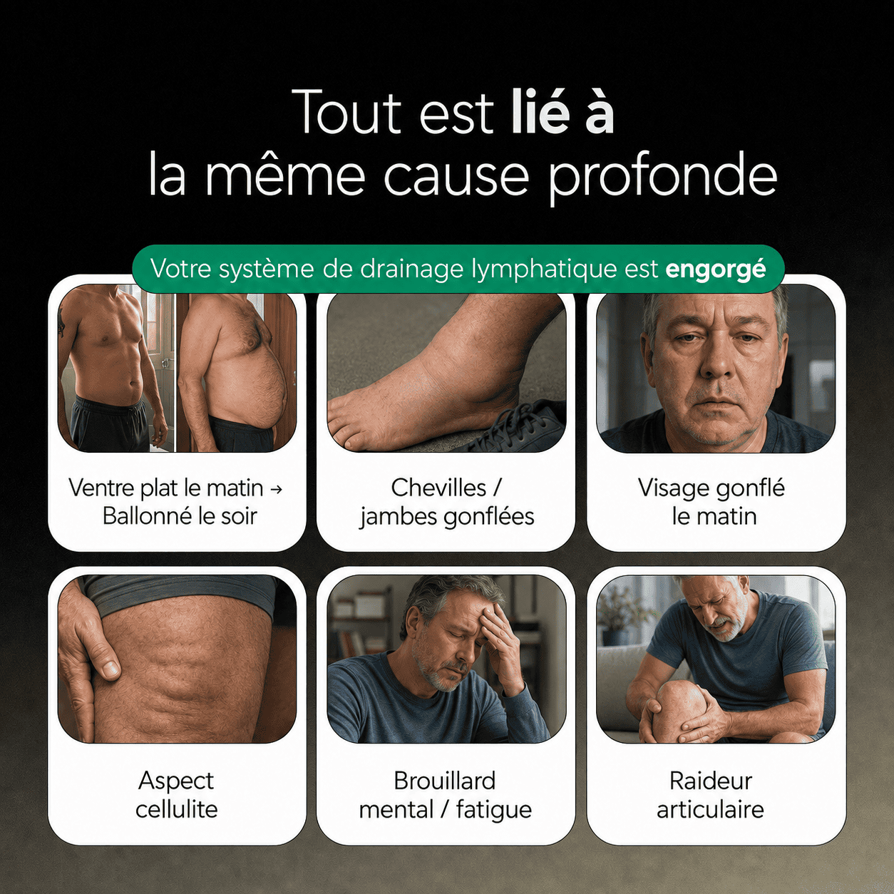 Nervia™ — Gélules de Drainage Lymphatique · Transformation totale en 60 jours