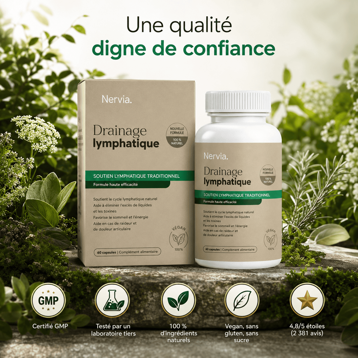 Nervia™ Drainage — Débouchez le réseau lymphatique de vos reins